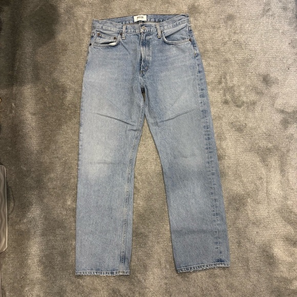 AGOLDE Mia Mid Rise Straight Jeans light wash 28 - Picture 2 of 9